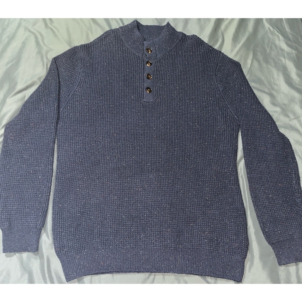 Alesbury Long Sleeve Odyssey Preppy Gray Golf collared 1/4‎ button sweater